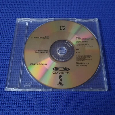 U2 With Or Without You Ultra Rare Gold Promo NTSC CD Video Single CDV Is 319 - Bild 1 von 2