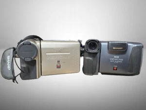 Lot of 2 Sharp Camcorders FOR PARTS OR REPAIR ONLY FAST FREE SHIPPING b - Picture 1 of 11