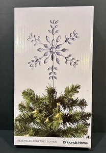 Kirkland’s Home Silver Bejeweled Star Tree Topper 11” Christmas Collection NIB - Bild 1 von 5