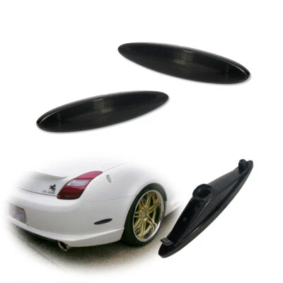 Luces de señalización laterales para parachoques delantero/trasero negro ahumado Lexus SC430 2002-2010 2 PIEZAS Foto 1 de 4