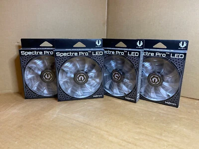 LOT 4x BitFenix Spectre Pro 140mm WHITE LED Case Fan 3-pin * BFF-LPRO-14025W-RP Foto 1 de 4
