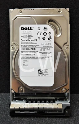 Dell U738K 0U738K 1TB 7200RPM 6Gb/s 16MB 3.5in SAS Hard Drive ST31000424SS - Image 1 of 2