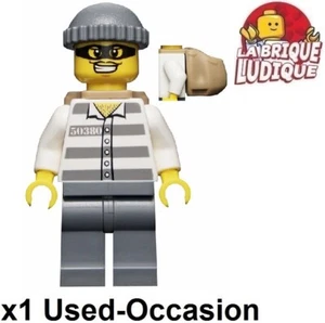 Lego Figurine Minifig City voleur bandit prisonnier masque sac cty0392 USED tf - Imagen 1 de 1