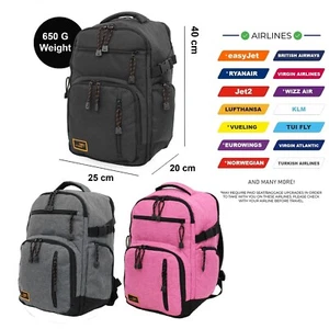 Mochila Mochila 40x20 x25 cm Bajo Asiento Viaje Cabina Bolsa para Ryanair, Easy Jet - Imagen 1 de 21