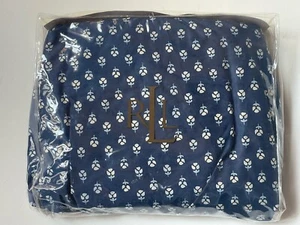 RARE! RALPH Lauren COTE D’AZUR ~TWIN BED SKIRT Blue Floral FLOWERS Indigo - Picture 1 of 10