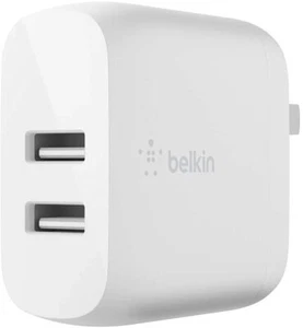 š„Belkin 2 Port 24W Dual USB Charger 12 watts per port / 4. 8 amp total outputš„ - Picture 1 of 4