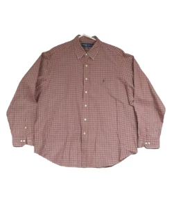 Ralph Lauren XXL Mens Shirt Classic Fit Long Sleeve Cotton with Horse Logo Plaid - Picture 1 of 11