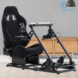 Zootopo Flight Racing Simulator Cockpit with Black Seat Fit HotasWarth A10c G920 - Picture 1 of 9