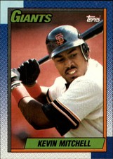 1990 Topps San Francisco Giants Baseball Card #500 Kevin Mitchell