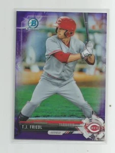 2017 Bowman Draft Chrome T.J. FRIEDL Purple Refractor 029/250 - Picture 1 of 1