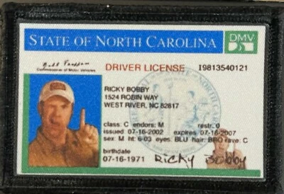 Ricky Bobby Drivers ID Talladega Nights Morale Patch Tactical Military - Image 1 of 4