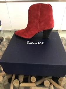 SPLENDID Paisley Suede Leather Bootie $160 MSRP Size 8.5 M NEW - Picture 1 of 8