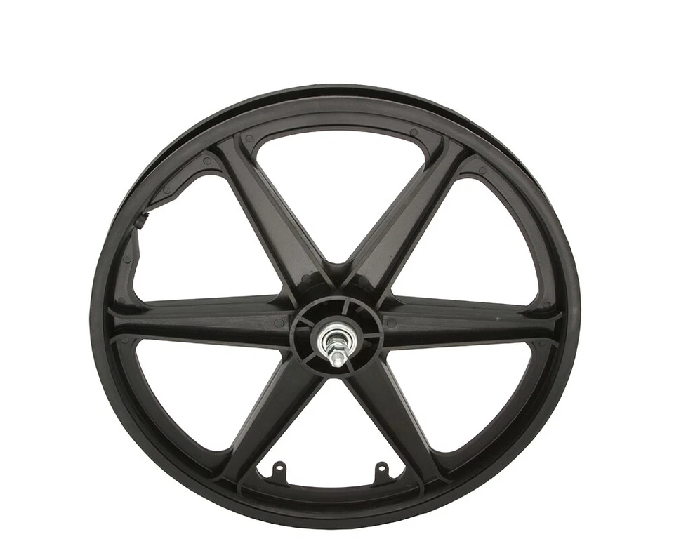 NEW!! BIKE BICYCLE 20 PLASTIC 6-SPOKE FRONT WHEEL 3/8 AXLE BLACK.READY TO SHIP ! - Image 1 of 1