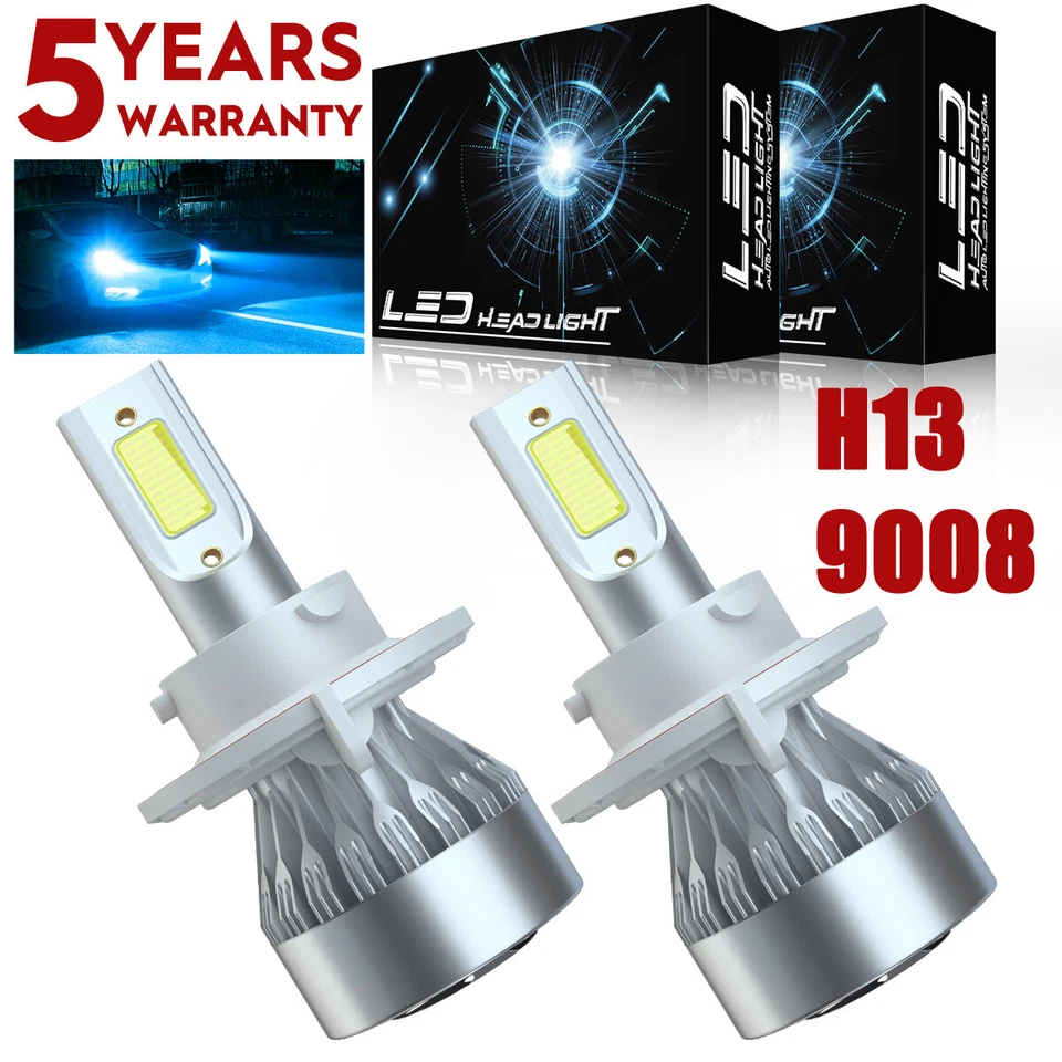 Blue H13 LED Headlight C6 For Polaris Ranger XP 900 2013-2017 XP 800 2011-2012 - Image 1 of 4