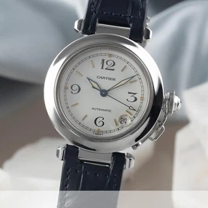 Cartier Pasha Edelstahl Automatik Herrenuhr Medium Ref. W31015M7 2324 - Bild 1 von 14