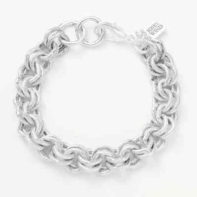 John Wind Silver "Sororiety" Double Link Charm Bracelet - Image 1 of 3