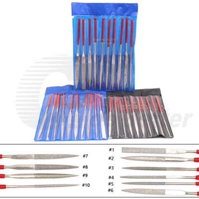 Diamond Needle File Set Metalwork Craftwork Jewelry Tool Precision Professional - Image 1 of 4