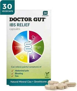 Dr Gut Doctor Gut IBS Relief Abdominal Pain Gas Bloating X 30 Capsules x 3 packs - Picture 1 of 3