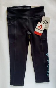 Reebox Fitted Stretch Black Legging Girl Size XS (4/5) - Picture 1 of 6