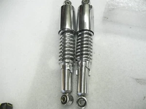 MOTORCYCLE MOTORBIKE NEW REAR CHROME SHOCK ABSORBERS SMALL BIKES - Picture 1 of 6