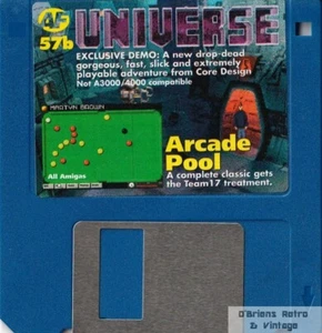 Amiga Format - Coverdisk 57B - Universe & Arcade Pool Demos - Commodore Amiga - Picture 1 of 1