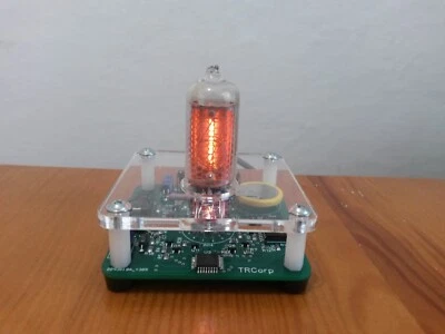 IN-8-2 Single Digit NIXIE Clock+Acrylic enclosure RGB Backlight With Tube - Image 1 of 4