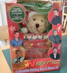 2000 N'Sync Collectible Holiday Bear Special Edition Collector's Set Memorabilia - Picture 1 of 5