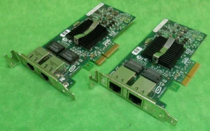 HP NC360T DUAL GIGABIT NIC Ethernet Adap 412651-001 Low 412646-001 LOT OF 2 @ T - Picture 1 of 4