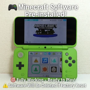 Nintendo NEW 2DS LL Minecraft Creeper Edition Console Pre-Installed Game Tested - Picture 1 of 20