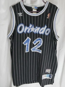 Vtg Adidas Orlando Magic Dwight Howard Black Pinstripe Basketball Jersey XXL +2 - Picture 1 of 6
