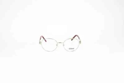 Marco de gafas Chloe CE2124 712 auténtico para mujer plateado metal redondo Italia Foto 1 de 4