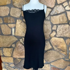 Damen SL Fashions Vintage kleines schwarzes Kleid mit Spitzeneinsatz - Größe 8 - Bild 1 von 21