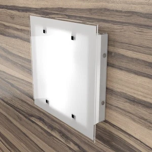 Lámpara De Techo De Vidrio Moderno Blanco Y Cromo A 2 Lámparas TPL 0509 - Picture 1 of 1