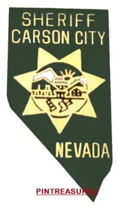 Vintage Collector Sheriff Pins Carson City County Sheriff Deputy Patch Lapel Pin - Picture 1 of 3