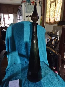 Vintage MCM Dark Amber Rossini Empoli Jennie Bottle 26" Tall Used Good... - Picture 1 of 12