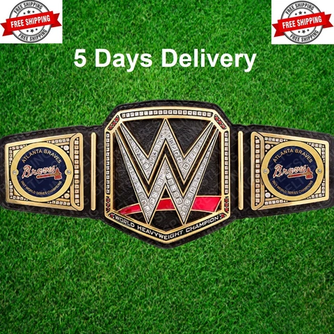 Atlanta Braves Championship Belt MLB Baseball Champion Gift Adult Size 2mm Brass Cover