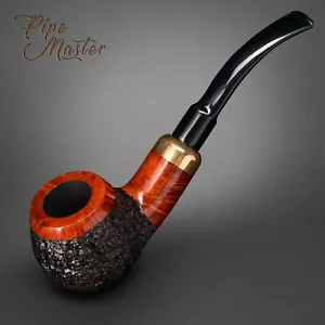 Pipa para fumar tabaco de madera hecha a mano Mr. Brog 124 doblada ejército rústica brezo + caja - Imagen 1 de 5