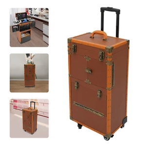 Astuccio trucco astuccio parrucchiere organizer cosmetici trolley astuccio trucco - Foto 1 di 18
