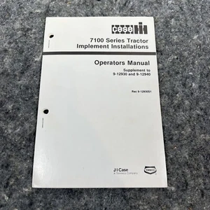 Original Case 7100 Serie Traktor Anbaugerät Anlagen Betriebsanleitung Buch - Bild 1 von 7