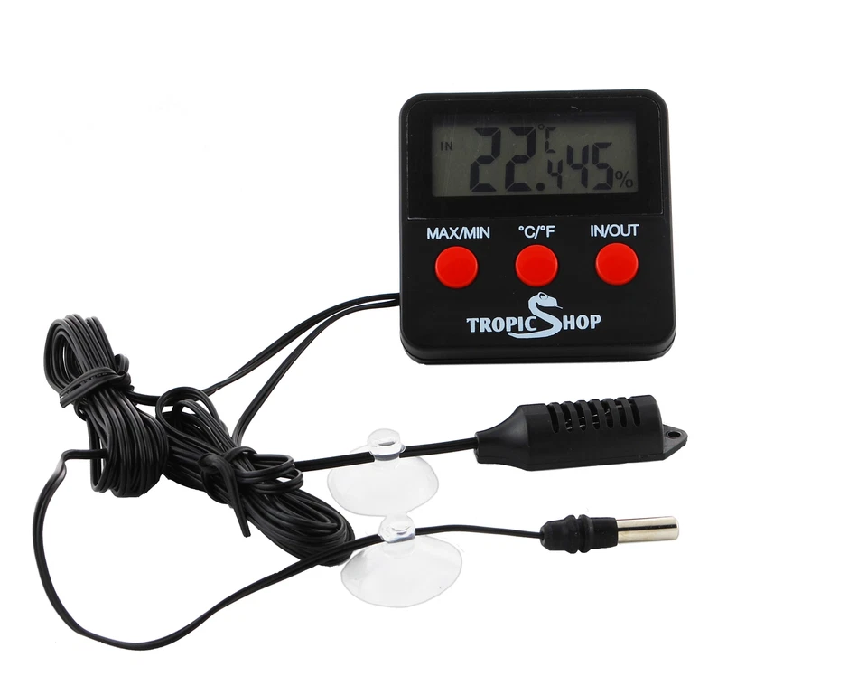 Therrmometer / Hygrometer digital, Min/Max, 2 Fernfühler - Bild 1 von 1