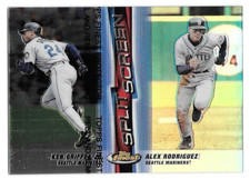 KEN GRIFFEY JR ALEX RODRIGUEZ REFRACTOR 1999 TOPPS FINEST SPLIT SCREEN SS2 2