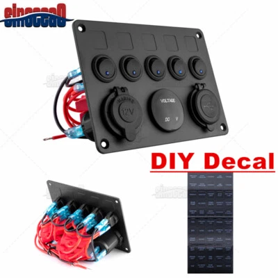 5 Gang Switch Panel with 2 USB For Polaris RZR 800, 570, RZR XP 900, RZR 4 800 - Image 1 of 4
