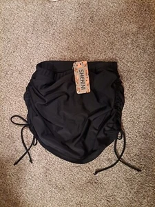 Women's 1 Piece Bottom Swimming Bikini / Skirt Black Size Small - Picture 1 of 19