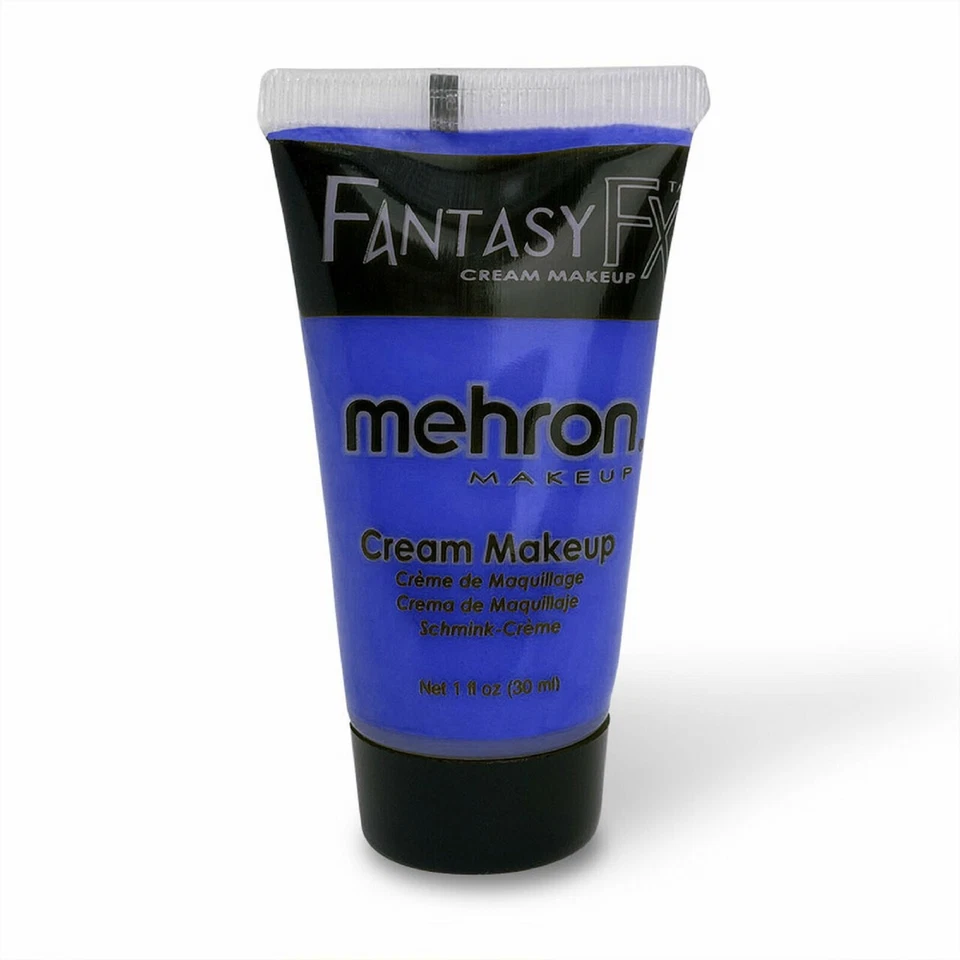 Mehron 1 FL Oz 30 Ml Fantasy FX Blue Water Based Professional Theatrical Makeup