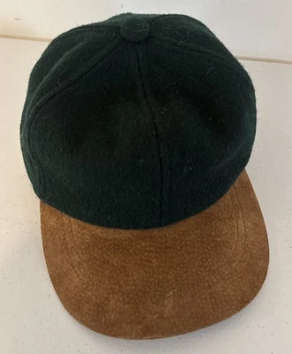 Gorra de béisbol DOBBS vintage verde bosque de lana y gamuza para hombre talla única, hecha en EE. UU. Foto 1 de 4