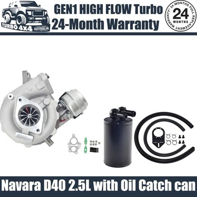 GT2056V GEN1 High Flow Turbo & Oil Catch Can for Nissan Navara D40 YD25DDTi 2.5L - image 1 of 4