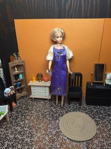Vintage Barbie Clone Outfit - Gown, Stole, Purse, Shoes , Beverage - Picture 1 of 21
