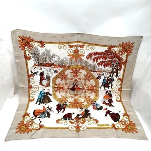 NO TARIFF Hermes Schal Carre 90 hellbraun Seide100 2335217 - Bild 1 von 10