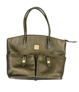 Bolso de Hombro Dooney & Bourke Negro Cuero Guijarro Media Luna 16" x 11" B - Imagen 1 de 15