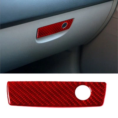 Para Chrysler 300 2005-2007 acabamento interno de fibra de carbono vermelho caixa de luvas alça - Imagem 1 de 4